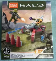 NEW Mega Construx Halo Infinite Turret Takedown 98 Pieces 2 Figures Pro Builder