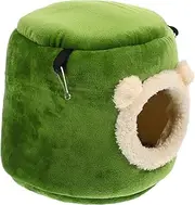 HOLIDYOYO Hamster Hanging House Stump-Shaped Cotton Nest Wear-Resistant Scratch-Resistant Attractive Chinchilla Hideout Home Pet Shop