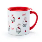 【三麗鷗】HELLO KITTY 單耳不鏽鋼杯 300ML (紅白 滿版)