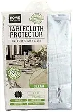 Leona Co Clear Table Cover Protector, Waterproof Oil-Proof PEVA Plastic Tablecloth Cover Transparent Sheet Rectangular for Wedding Birthday Party 130x225cm