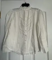 NWT Sundance Catalog White Cotton Top, PS