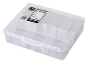 2x Montgomery 6-COMPARTMENT ORGANISER STORAGE BOX 195x160x50mm Translucent