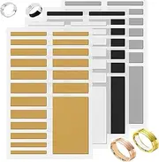 [WADY] Ring Size Adjuster, Jewelry Guard Tightener for Loose Rings,4 Sheets Multi-Size Invisible Foam Loose Ring Tightener Accessories for Preventing Rings from Slipping off (White, Yellow, Gray, Black)