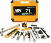 Gift Idea 71 Pc. Tool Set, Ratchet Sockets Screwdriver Bits Pliers in Carry Case