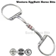 Euro Horse Western Egg Butt Bits Comfort Barrel Copper Roller Snaffle Horse Bits
