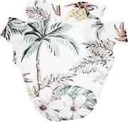 HOMOBABE Hawaiian Style Dog Shirt for Dogs Breathable Floral Pet Clothing for Summer Parties and Holiday Photos Adorable Pet Outfit Coconut Tree