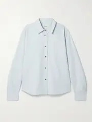 [KHAITE] KHAITE - Argo Cotton-poplin Shirt - Blue - x large x large Blue