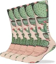 [NQHJT] Green Pattern Socks for Women Men Breathable Boot Socks Warm Calf Socks for Hiking Work, Style, One Size, Style, One size