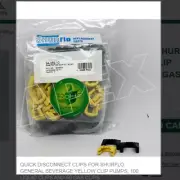 QUICK DISCONNECT CLIPS FOR SHURFLO GENERAL BEVERAGE YELLOW CLIP PUMPS