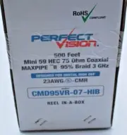 PERFECT VISION CMD95VR-07-HIB (59HEC/PURPLE 500FT) MINI COAXIAL CABLE new