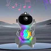 [YFBXIZHOU] Astronaut Moon Projector Night Light Bluetooth Speaker Space Star Galaxy Nebula Ceiling 360°Adjustable Lamp with Remote Timer Control Wireless Speaker for Kids Adults Bedroom Party Decor