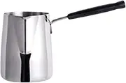 Coffee Pot Durable Turkish Coffee Pot Induction Cooker Teapot Moka Coffee Pot Kettle Gas Stove Heating Stainless Steel Milk Jug Latte Pot -1000ml(1pcs)