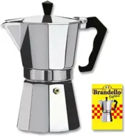 Brandello Aluminum Espresso Stovetop Coffee Maker. 1 CUP
