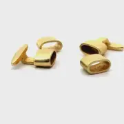 Clasps, Closers for Leather and Strings Jewelry, Gold Finish, E-coated, Brushed