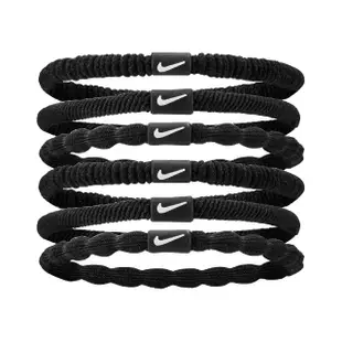 【NIKE 耐吉】髮圈 Flex Hair Ties 黑 白 彈力 多紋路 綁頭髮 髮帶 運動 球類(N100919409-1OS)