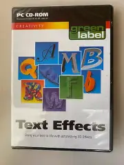 PC CD-ROM Creativity Green Label Text Effects