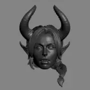 Female Demon Succubus Fantasy Mythical custom head for action figures