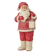 Jim Shore Heartwood Creek Nordic Santa With Lantern and Warm Fuzzy Boots