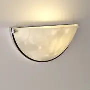 Citilux Glacier Half Curved E14 indoor Wall Sconce in Polished Chrome with Pearl Opal Diffuser