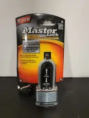 Master Lock Padlock Magnum Stainless Steel Lock 2 in. M1XKADLH 2 Keys