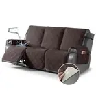 100% Waterproof Recliner Sofa Cover Non Slip Couch Cover for 3 Seat Reclining