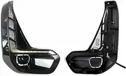 XISII Led DRL Fog Lamp Daytime Running Light Day Bumper Driving Waterproof Turn Signal Wires Switch Fit For Toyota Hilux Revo 2020 2021 daytime running lights for cars