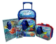 FINDING DORY ROLLING 16" BACKPACK,PENCIL CASE,STATIONARY SET + LUNCHBOX-NEW!