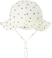 [CATOR] Baby Toddler Children's Sun Hat UV Protection Fishing Hat Boys Girls Foldable Summer Beach Sun Protection Bucket Hat with Wide Brim, Recommended Head Circumference 40-46 cm (Style B, Dot)