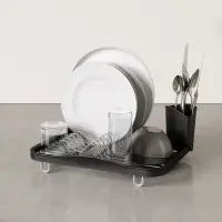 在飛比找博客來優惠-《Umbra》Sinkin餐具收納筒+碗盤瀝水架(墨黑35.