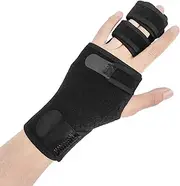 SPACTZ Finger Guards with Removable Splint Finger Support Brace Two or Three Fingers Stabilizer Adjustable Full Finger or Hand Brace for Home Work Sleep Pain Relief Left Hand