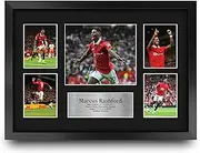 HWC Trading A3 FR Marcus Rashford Gift Signed Large Framed A3 Printed Autograph Print Photo Picture Display