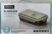 Glasslock Tempermax 2 Piece Bakeware Container Brand New
