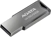 ADATA Uv350 64Gb USB 3.2 Gen 1 Super Speedcapless Flash Drive Silver (Auv350-64G-Rbk)