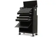 Bullet 8 Drawer Tool Box Cabinet Chest Storage, Toolbox Garage Organiser Set, Black