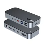 Choetech 15 In 1 USB C Docking Station Multi Screen Adaptor Laptop Tablet Phone