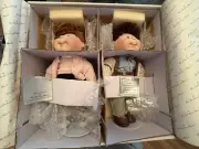 Rare 1996 Danbury Mint Cabbage Patch 50's Kids Porcelain Set. New in Box