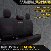 Toyota Landcruiser 100/105 Series - Standard - GP6 Premium Neoprene Rear Seat Covers - 100% Bench (Made to Order)