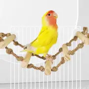 Wood Stand Parrot Chew Toy Parrot Ladder Pet Bird Cage Accessories Shelf