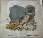 Hand-Painted PHEASANT BIRD Needlepoint Canvas 12-mesh 15 1/2" x 14"