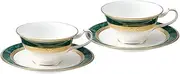 [Noritake] Y6988/4712 Cup & Saucer (Pear Set) (Coffee/Tea) 220cc Fitzgerald 2 Guest Green Bone China