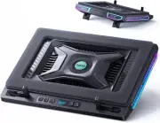 Llano V10 Gaming Laptop Cooling Pad, RGB Laptop Cooler Stand with 4.72 Inch E...