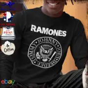 Ramones Logo Long Sleeve T Shirt XS - 5XL Retro Rock Music Tee
