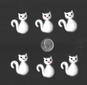 White Cat Flatbacks for Crafts - 6