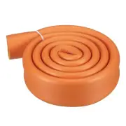 7/8" ID x 3/16" Thick 3.3ft Orange Foam Grip Wrap Closed Cell Tubing Non-slip