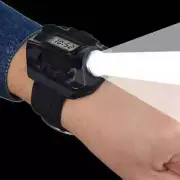 Tactical LED Display USB Rechargeable Wrist Watch Flashlight Torch and No Watch
