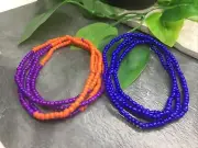 2 PC Handcrafted Waist Beads Jewelry African Boho Bracelet Anklet Set New 8558