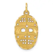 10K Yellow Gold Hockey Mask Charm