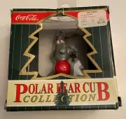NEW 1998 COKE COCA COLA POLAR BEAR CUB COLLECTION SEAL CUB CHRISTMAS ORNAMENT