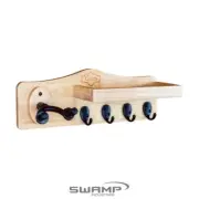 Guitto GGS-09 Multifunction Wall Guitar Hanger with Shelf 4 Hooks Guitar Holder