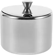 BUGUUYO Stainless Steel Sugar Jar with Spoon Non Magnetic Seasoning Storage Container for Camping and Kitchen Use Compact Design for Organized Condiment Jars